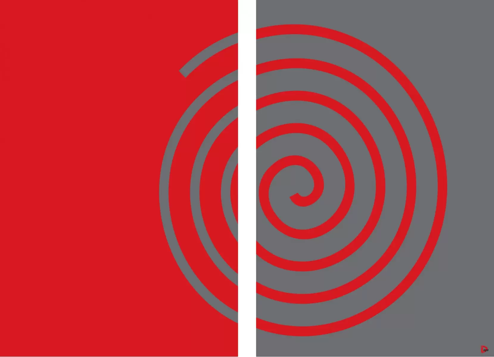 שבלול אדום אפור - אתי דגוביץ' - תמונות בסגנון גיאומטרי אבסטרקט מודרני  - מק''ט: 99369
