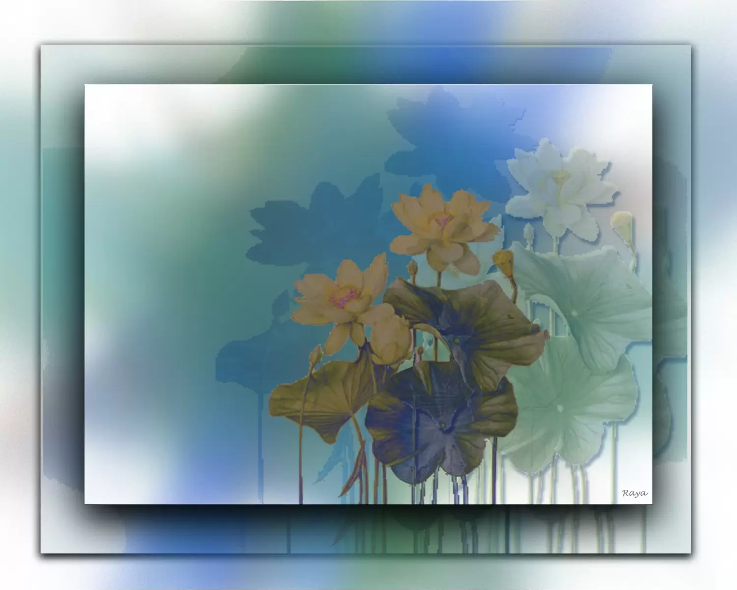 פרחים במסגרת - רעיה גרינברג -  - מק''ט: 312160