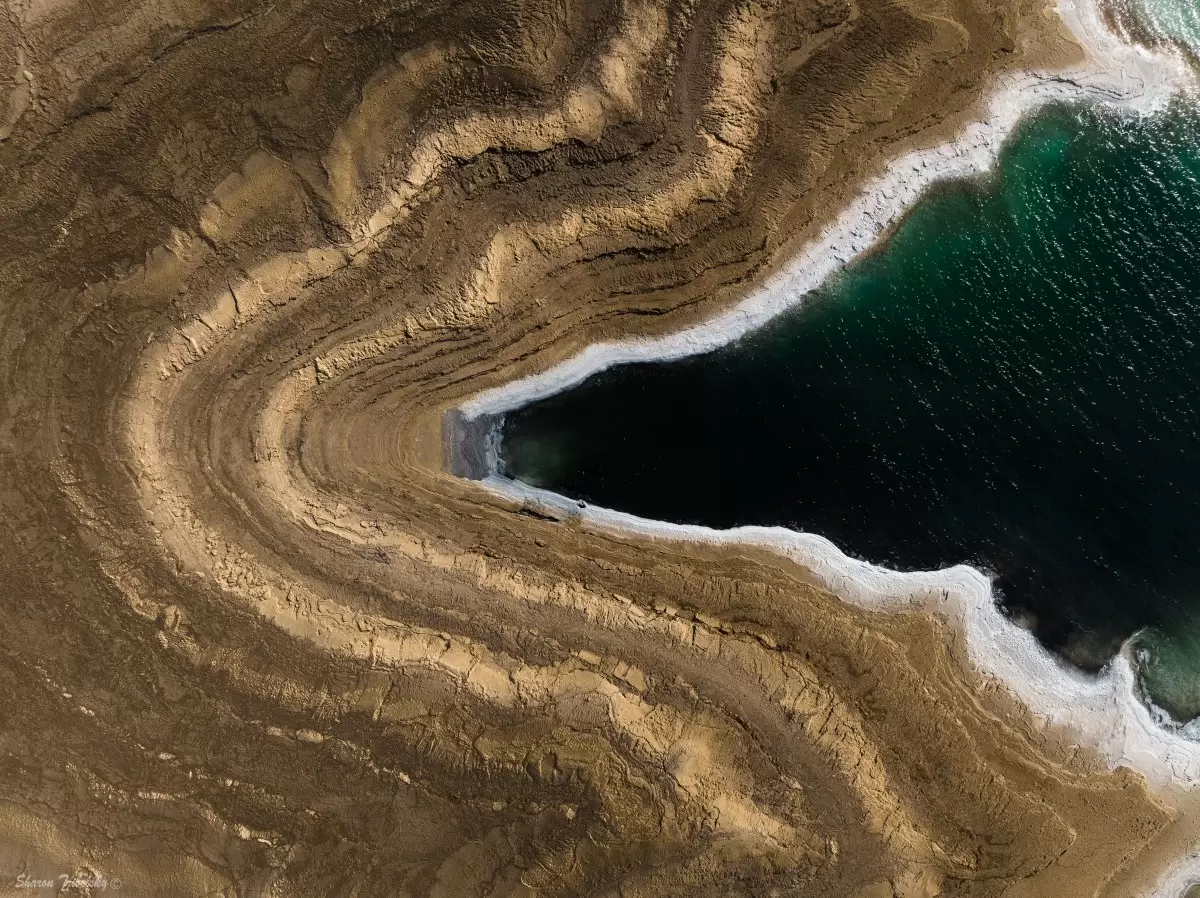 מפרץ המלח - שרון טריבלסקי - תמונות אווירה נוף וטבע מופשט  - מק''ט: 471419